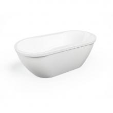 Neptune 220020-C-120-001 - Berlin F2 3266 AFR Acrylic Freestanding Center Drain Mass-Air Bathtub in White