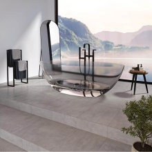 Neptune 220318-000-313-000 - Mosta 6732 AFR Solid Surface Freestanding Double Ended Center Drain Clear Bathtub