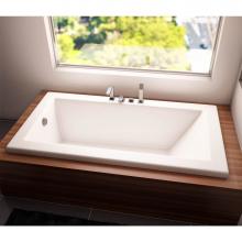 Neptune 220144-000-001-000 - Zen 6032 Acrylic Drop-In End Drain Bathtub with 1 in. Deck in White