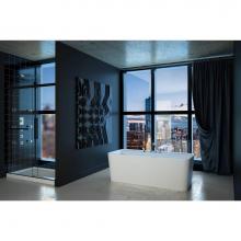 Neptune 220051-C-120-001 - Cologne F1 3260 AFR Acrylic Freestanding Center Drain Mass-Air Bathtub in White