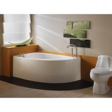 Neptune 15.15516.550032.10 - WIND bathtub 36x60 with Tiling Flange and Skirt, Left drain, Whirlpool/Mass-Air, White