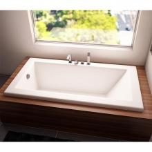 Neptune 15.15812.004132.10 - ZEN bathtub 32x60 with armrests and 4'' top lip, Whirlpool/Mass-Air, White