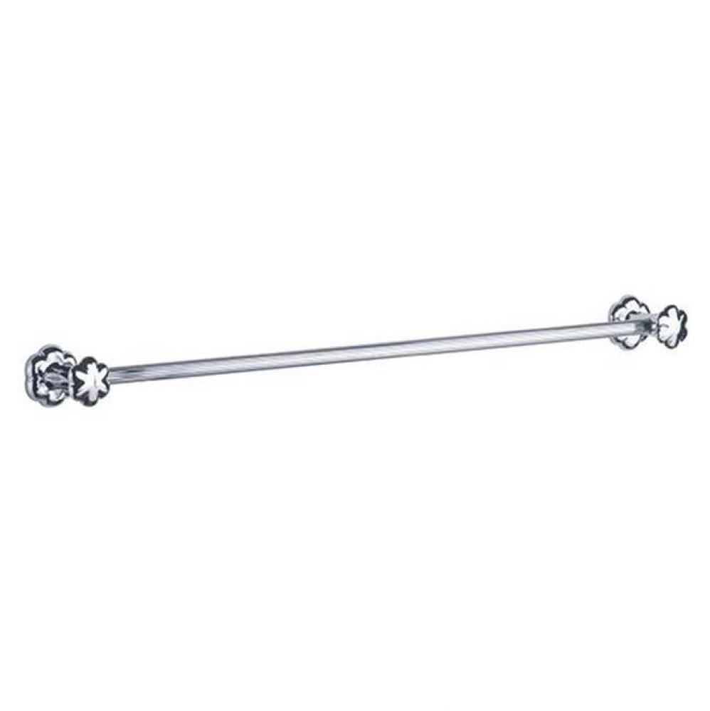 Florale 30'' Wall Mounted Towel Bar In Polished Chrome