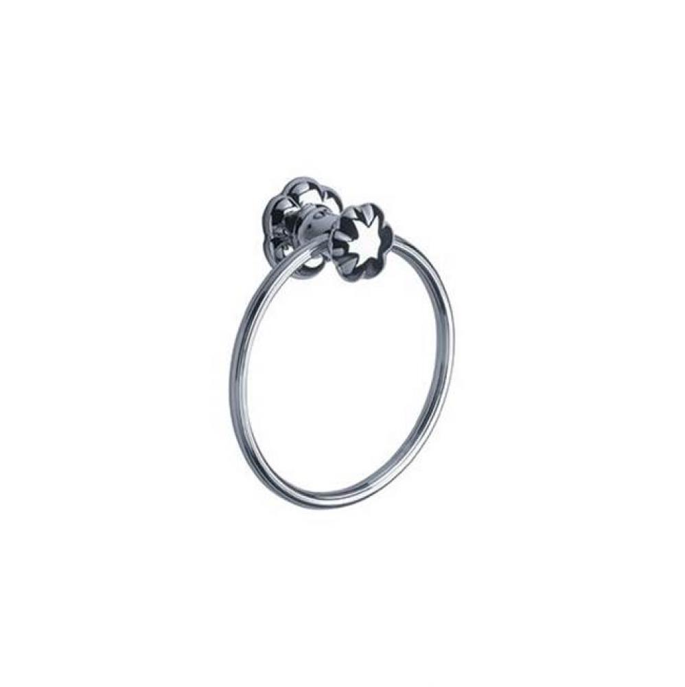 Florale Towel Ring In Polished Chrome