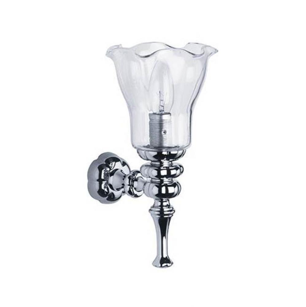 Albano Wall Mounted Lamp With Clear Glass In Polished Chrome