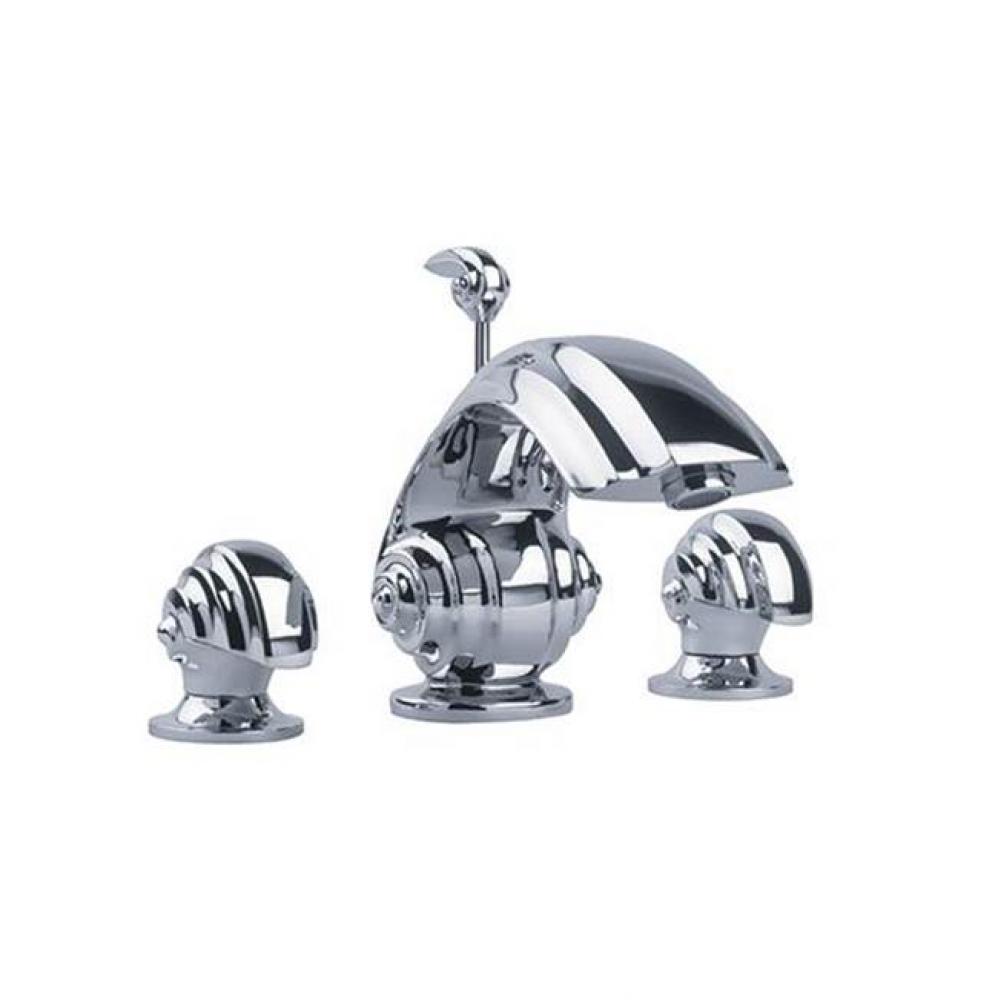 Muschel 3 Hole Lavatory Widespraed Faucet In Polished Chrome