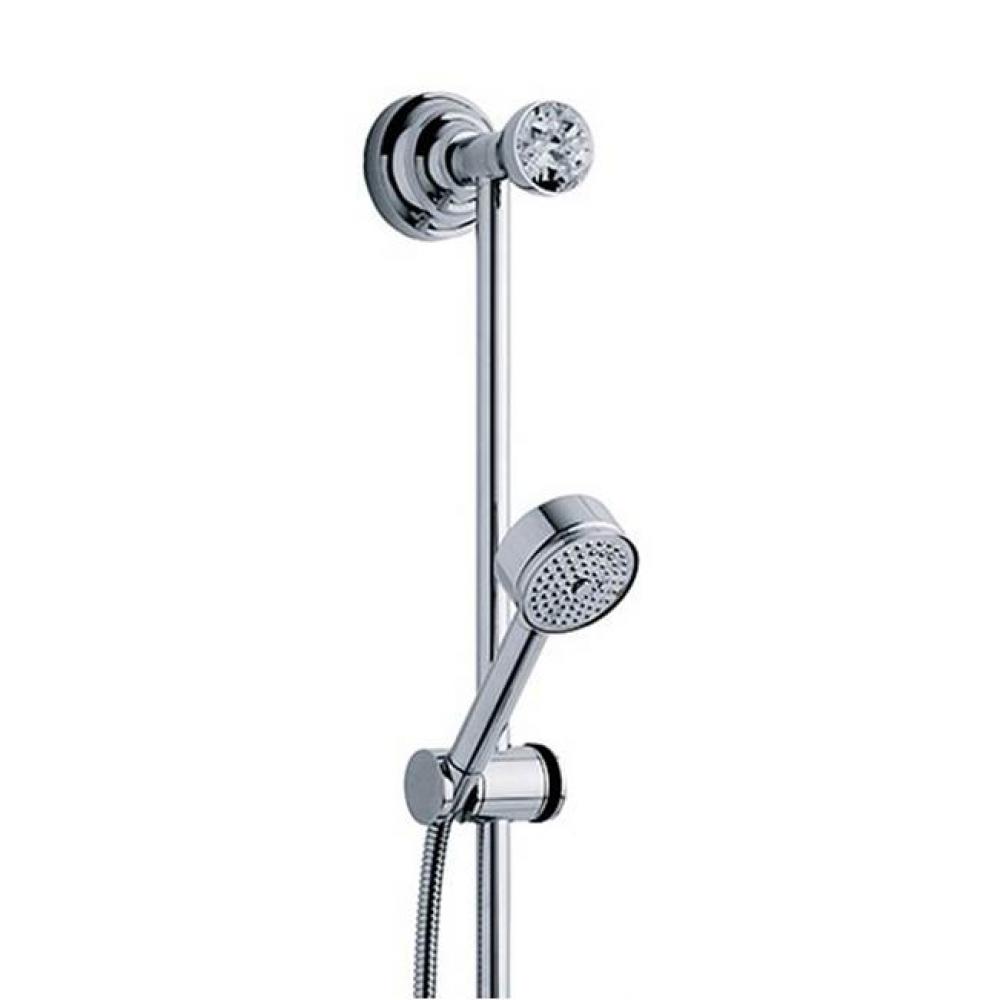Palazzo 33'' Sliding Rail Shower Set With Handshower And Hose In Polished Chrome