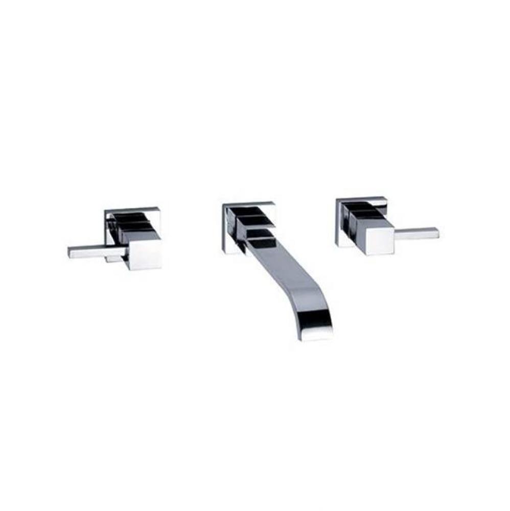 Empire Royal Wall Mounted Widespread Lavatory Faucet Trim Only With Black Crystal Handles And 10 5
