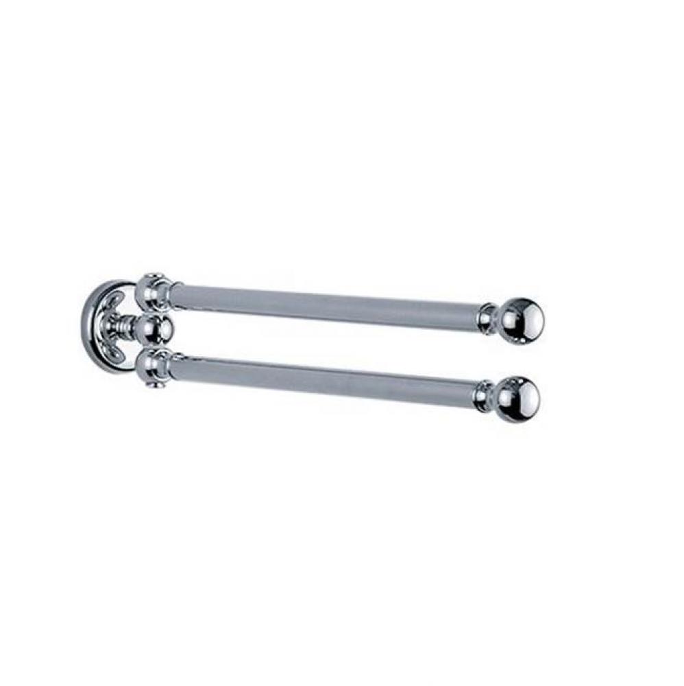 1909 Series Wall Mounted Double Hand Towel Swiveling Bar In Polished Chrome