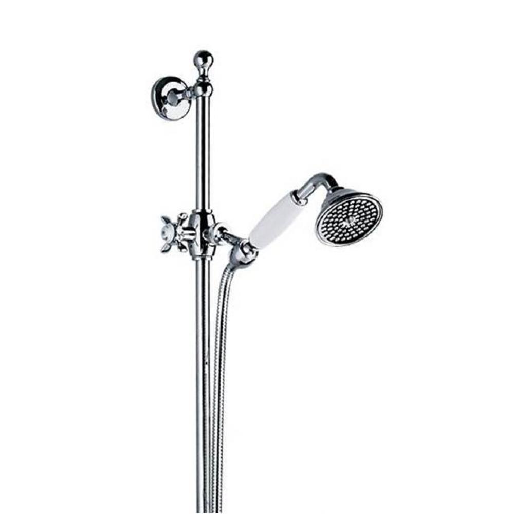 1909 Series 33'' Sliding Rail Shower Set With Handshower And Hose In Polished Chrome
