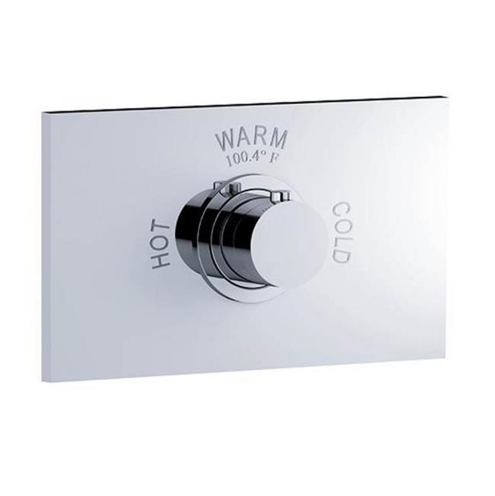 Charleston Square Trim Set Only For Thermostatic Shower Valve In Polished Nickel