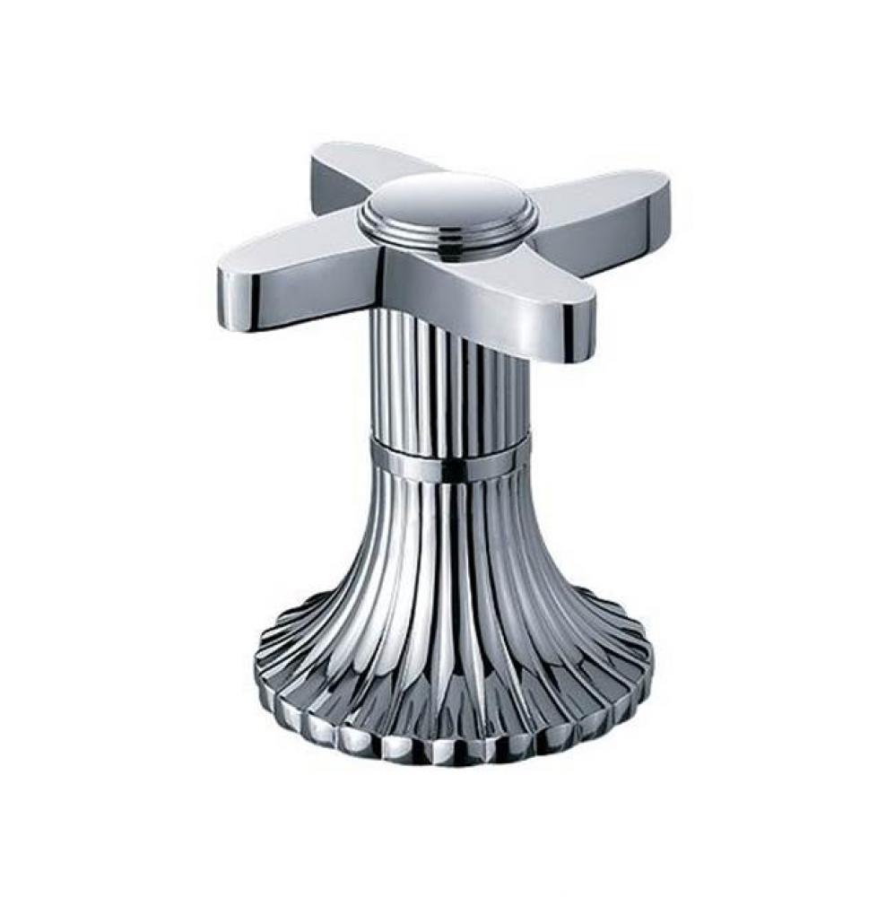 Cronos Cold Sidevalve Only For Five Hole Bidet Faucet With Clear Crystal Handle In Polished Chrome