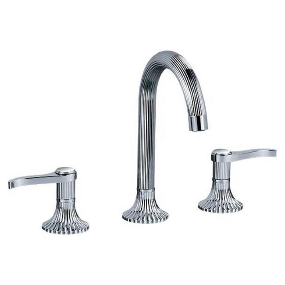 Cronos Widespread Lavatory Faucet With Lever Handles And Pop-Up In Polished Chrome
