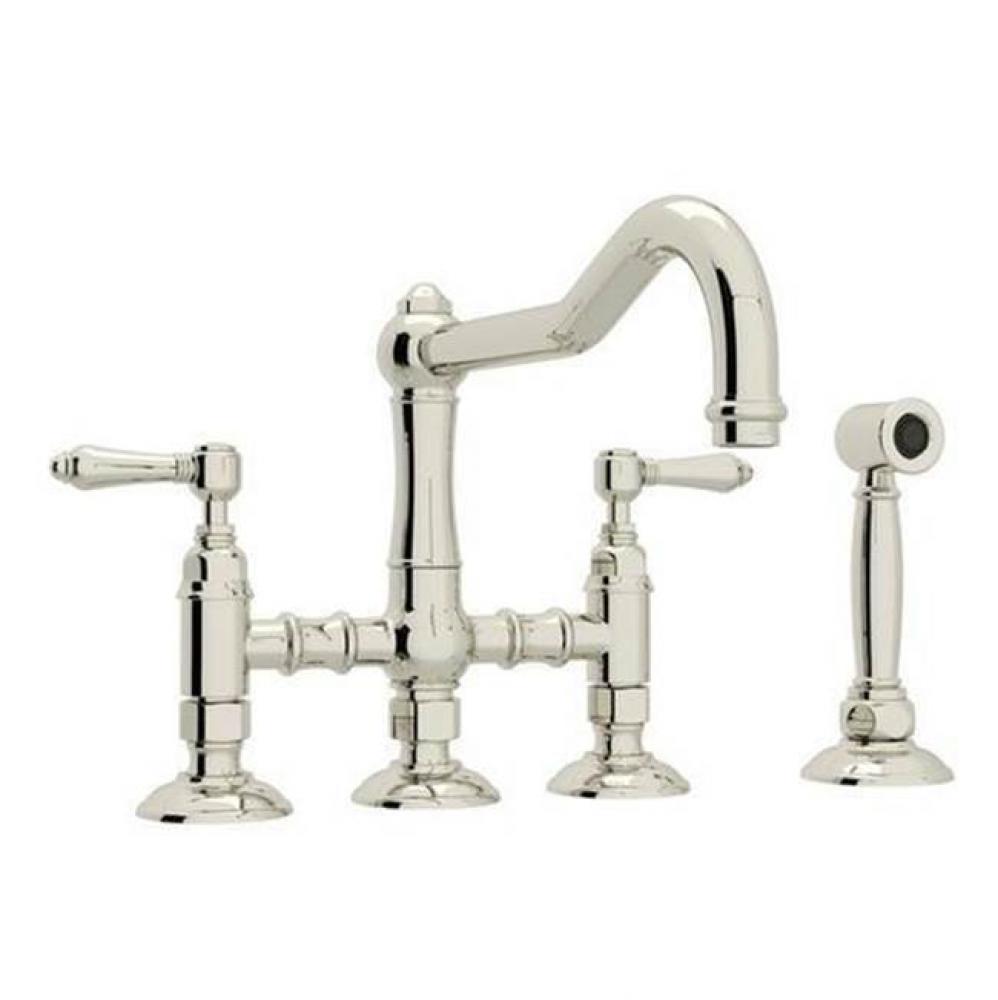 Rohl Diamir 2 Single Lever Single Hole Lavatory Faucet In Polished Nickel With Single Metal Lever