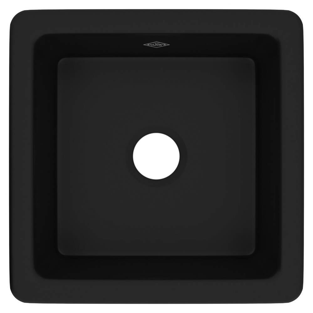 Lancaster™ 18'' Single Bowl Square Fireclay Bar/Food Prep Kitchen Sink