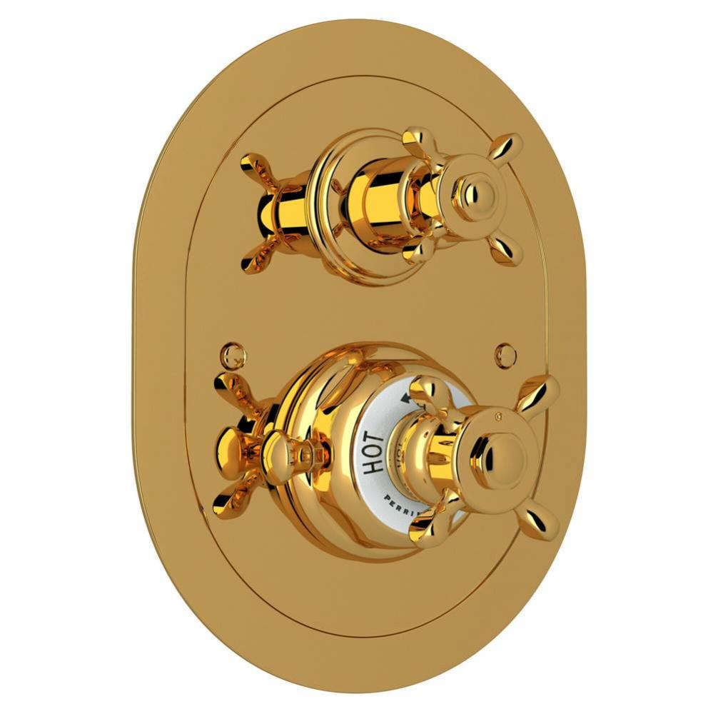 Edwardian™ 3/4'' Oval Thermostatic Trim With Volume Control