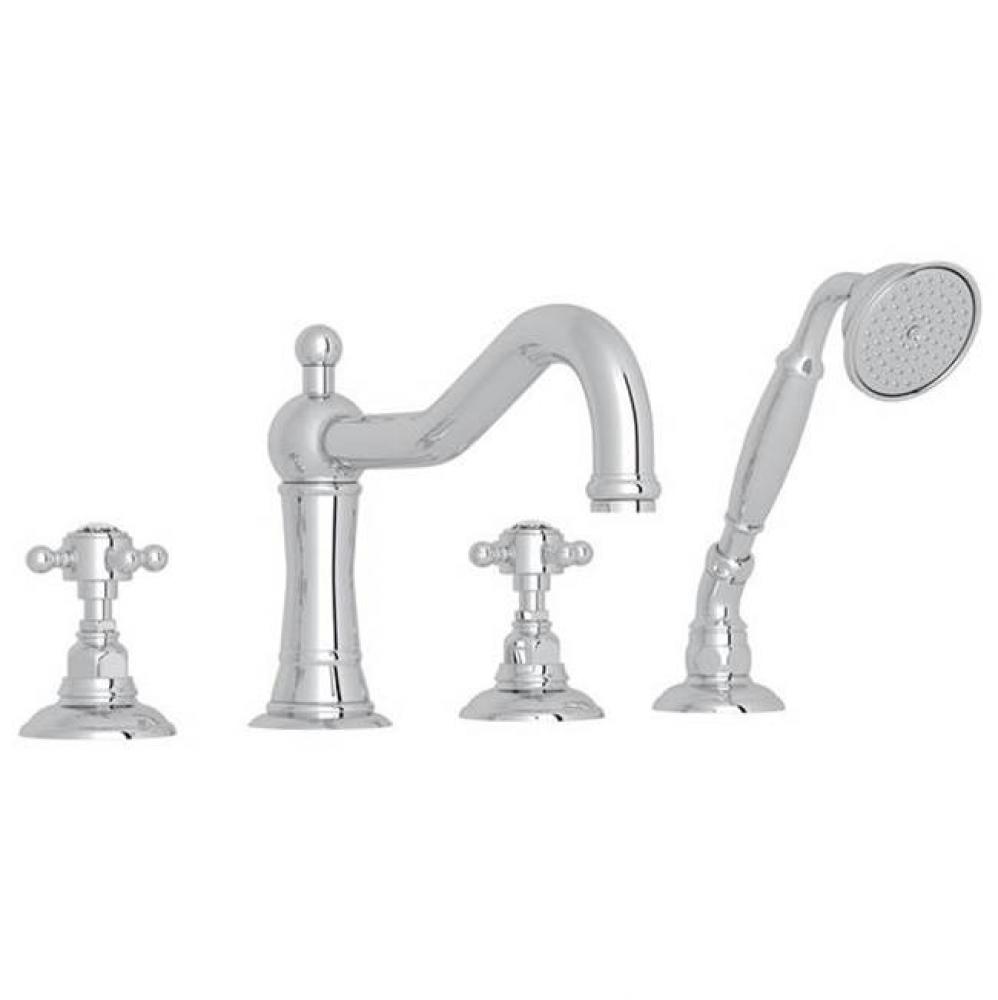 Rohl Country Bath Acqui Four Hole Deck Mounted Tub Filler
