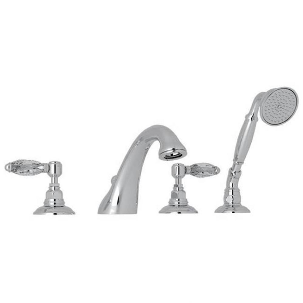 Rohl Country Bath Viaggio Four Hole Deck Mounted Tub Filler