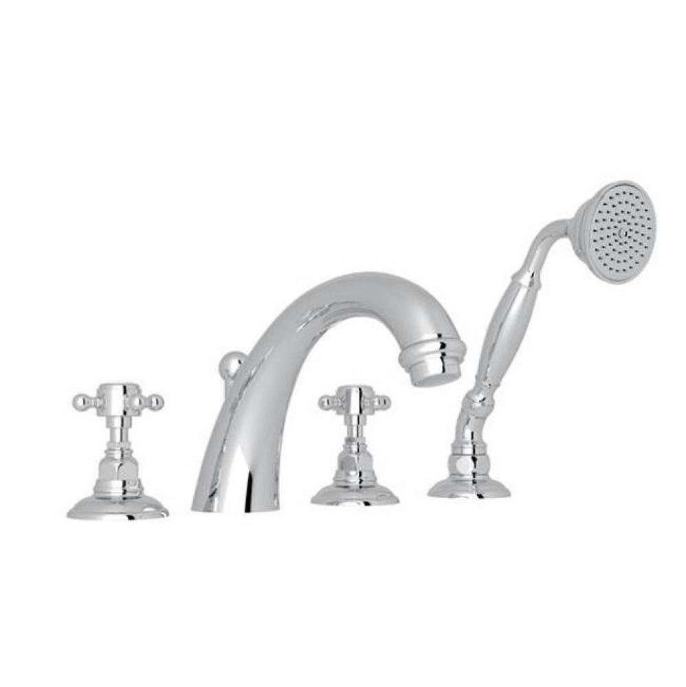 Rohl Country Bath San Julio Four Hole Deck Mounted Tub Filler