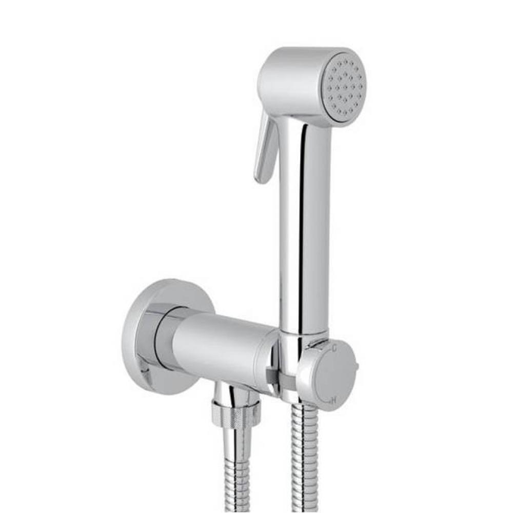Bossini Paloma Wall Mounted Bidet Set With Safety Valve In Polished Chrome Includes Brass Handspra