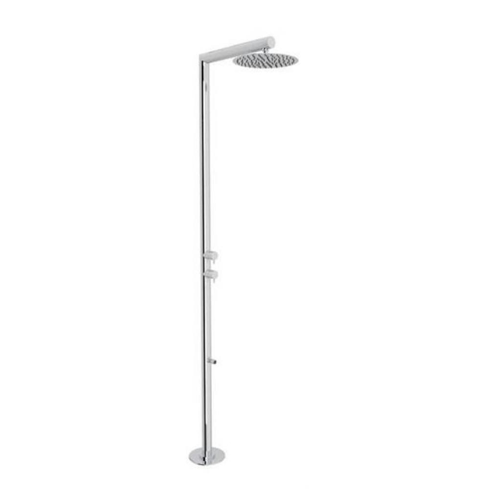 Bossini Nek Floor Connection Free Standing Outdoor Shower Column Made Of Stainless Steel With Two