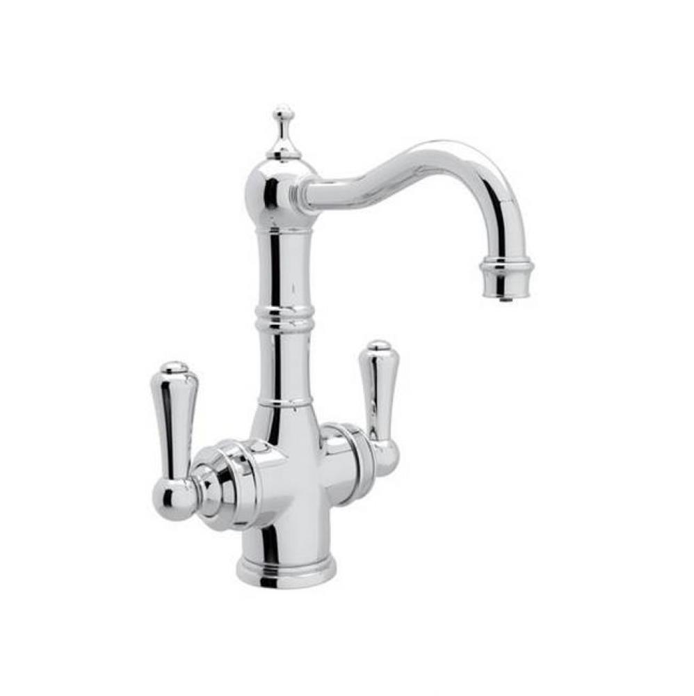 Perrin & Rowe® Edwardian Filtration 2-Lever Bar/Food Prep Faucet with Lever Handles in Po