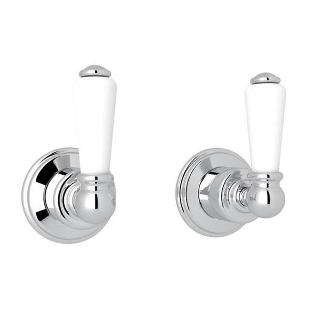 Perrin & Rowe® Edwardian 3/4'' Hot And Cold Rough Valves With Trims with Lever