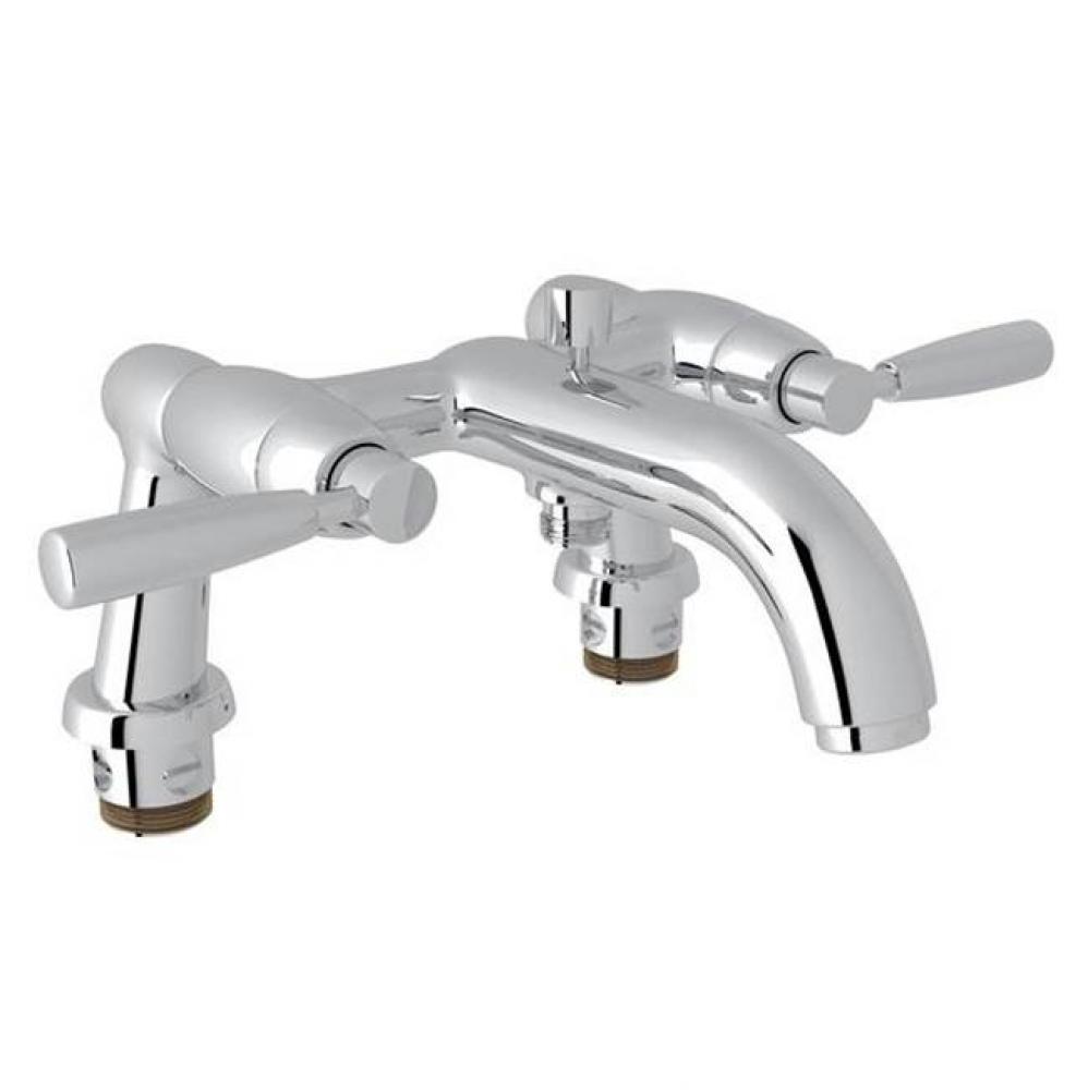 Perrin & Rowe® Exposed Tub Mixer with Lever Handles in Polished Chrome