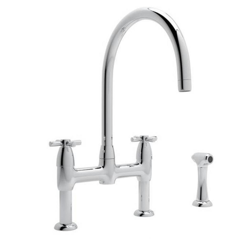 Holborn™ Bridge Kitchen Faucet With C-Spout and Side Spray