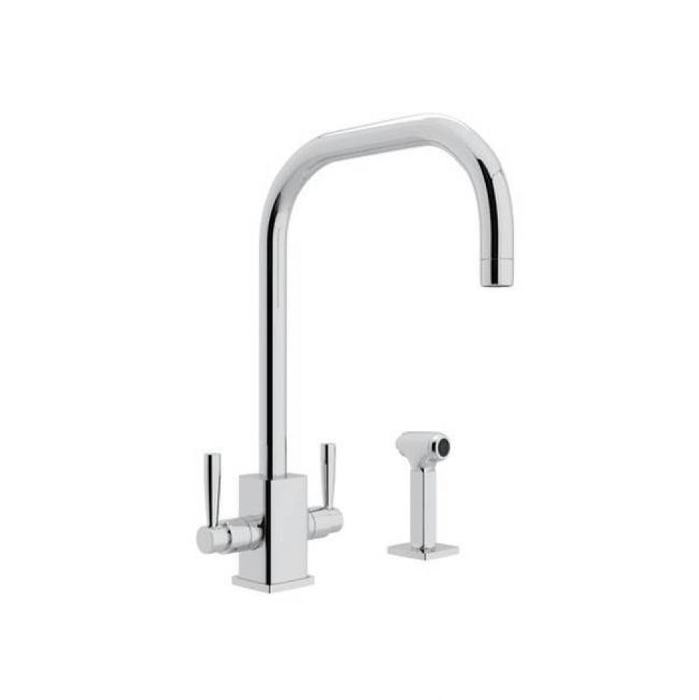 Holborn™ Two Handle Kitchen Faucet With U-Spout and Side Spray