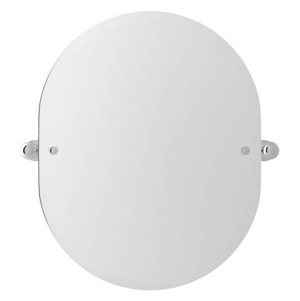 Perrin & Rowe® Wall Mount 24 7/16'' Oval Mirror in Polished Chrome