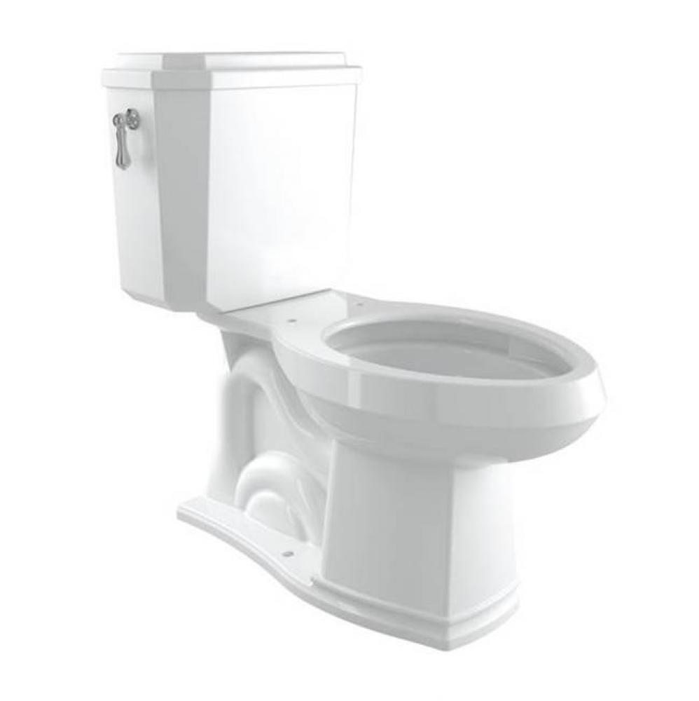 Perrin & Rowe® Deco Elongated Close Coupled 1.28 GPF High Efficiency Water Closet/Toilet
