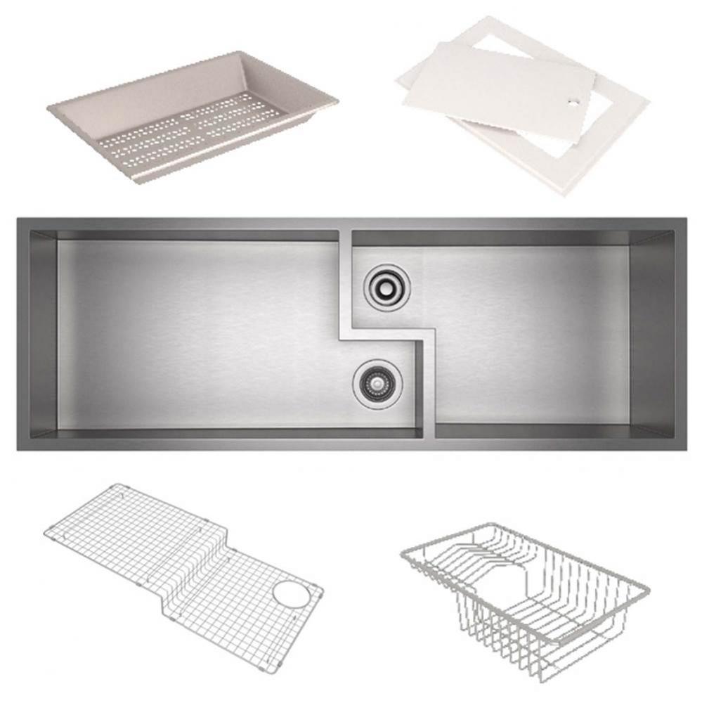 Culinario™ 50'' Stainless Steel Chef/Workstation Sink With Accessories