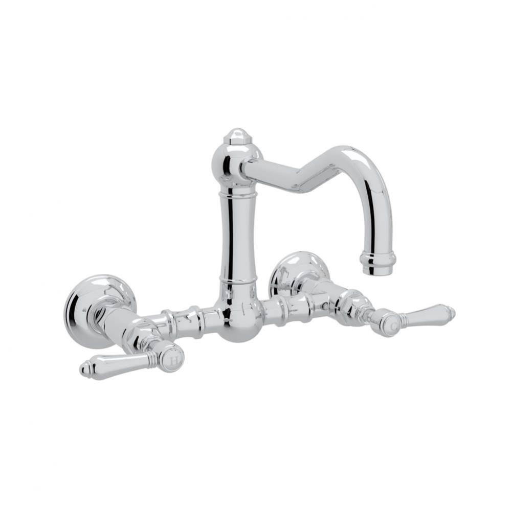 Acqui® Wall Mount Bridge Kitchen Faucet With Column Spout