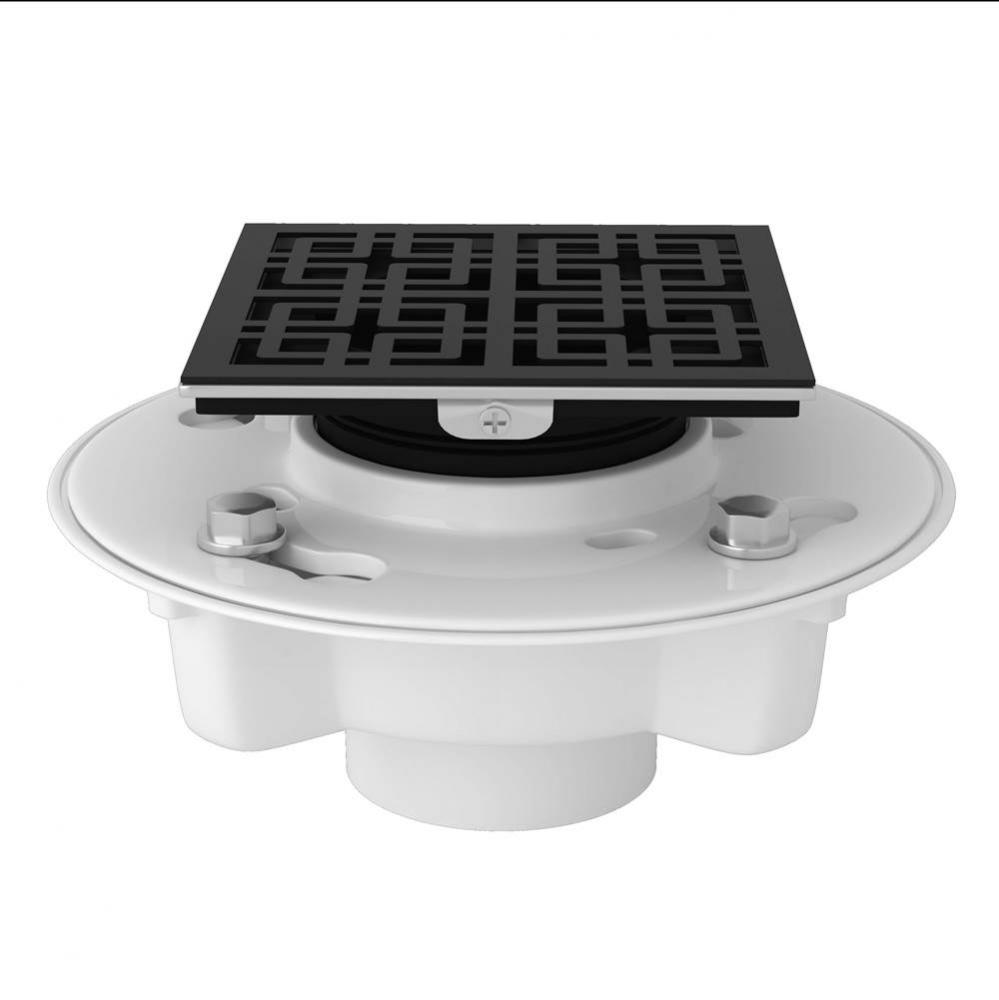 PVC 2'' X 3'' Drain Kit With 3142 Weave Decorative Cover