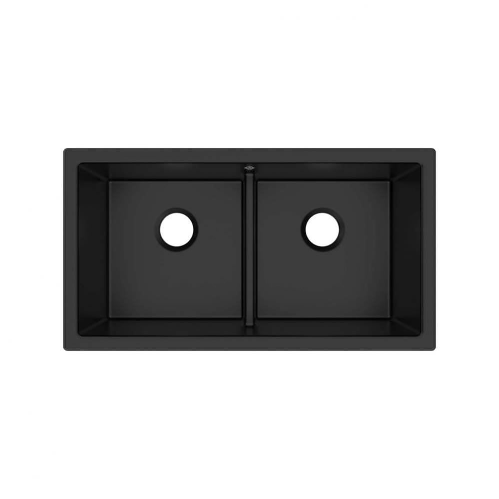 Shaker™ 33'' Double Bowl Undermount Fireclay Kitchen Sink