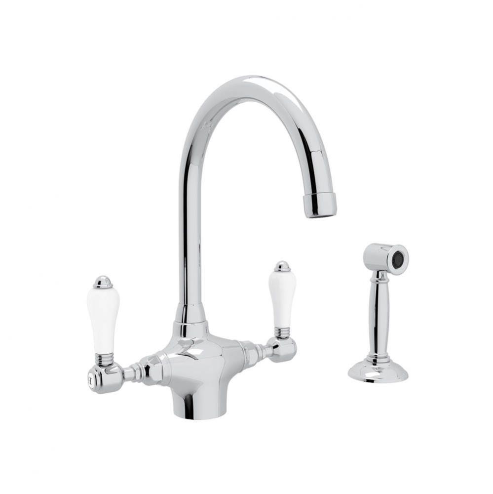 San Julio® Two Handle Kitchen Faucet With Side Spray