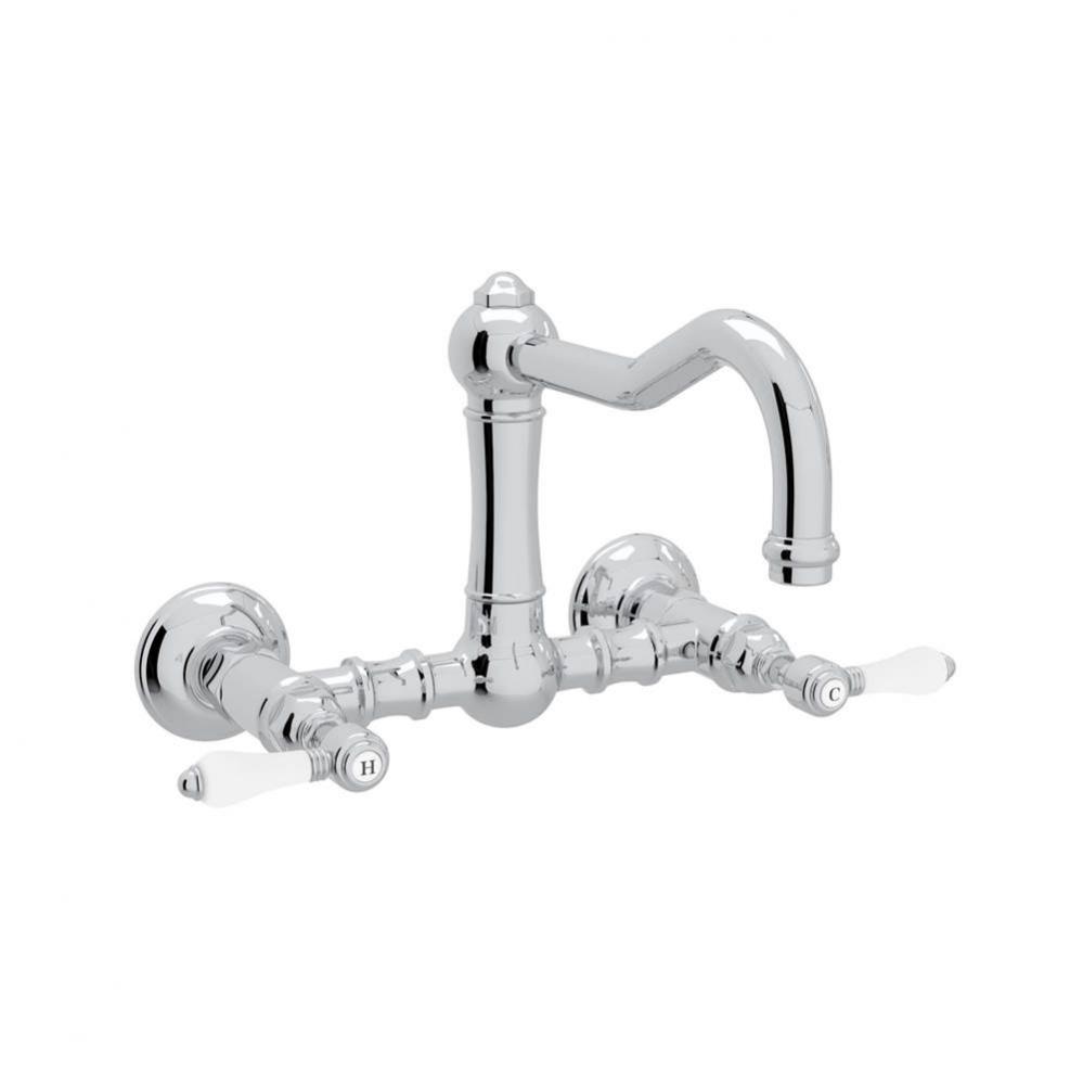 Acqui® Wall Mount Bridge Kitchen Faucet With Column Spout