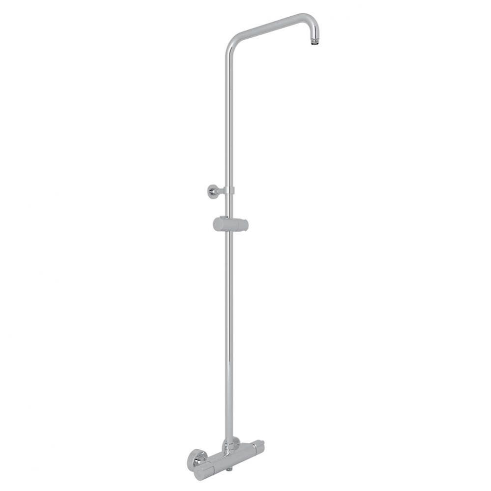 Exposed Wall Mount Thermostatic Shower With Diverter
