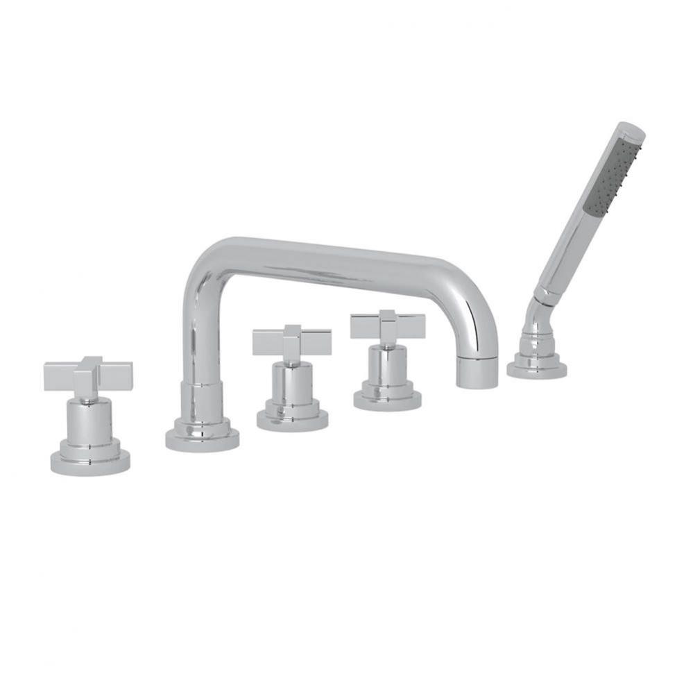 Lombardia® 5-Hole Deck Mount Tub Filler With U-Spout