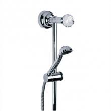Rohl 600.13.300.APC.11 - Florale Crystal Sliding Rail Shower Set With Handshower And Hose In Polished Chrome
