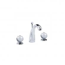 Rohl 600.30.300.APC.11-2 - Florale Crystal Widespread Lavatory Faucet In Polished Chrome With Clear Crystal Glass Handles