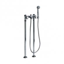 Rohl 600.20.140.APC.17 - Florale Exposed Tub And Shower Mixer With Alexandrite Crystal Handles In Polished Chrome