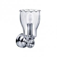 Rohl 605.00.061.APC - Palazzo Wall Mounted Lamp Or Sconce With Clear Glass In Polished Chrome