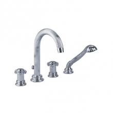 Rohl 607.40.100.APC - Aphrodite Four Hole Deck Mounted Bathtub Filler In Polished Chrome