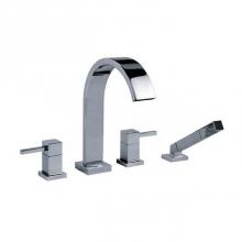 Rohl 626.40.100.APC - Empire 4 Hole Deck Mount Tub Filler With Handshower In Polished Chrome
