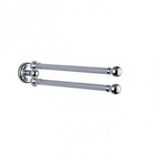 Rohl 629.00.002.APC - 1909 Series Wall Mounted Double Hand Towel Swiveling Bar In Polished Chrome