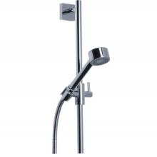 Rohl 634.13.300.APC - Charleston Square Sliding Rail Shower Set With Handshower And Hose In Polished Chrome