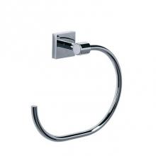 Rohl 634.00.047.APC - Charleston Square Wall Mounted Towel Ring In Polished Chrome