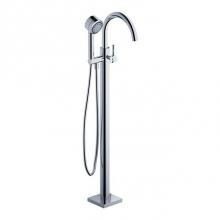 Rohl 634.10.820.PN - Charleston Square Free Standing Bath Tub Mixer Set In Polished Nickel